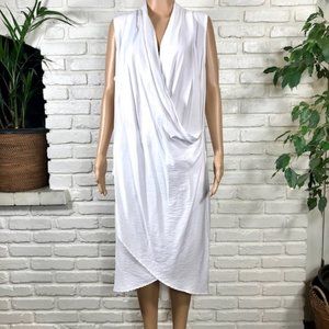 NWT White Toga Style Beach Coverup Easy Care Great for Travel! Sz XL